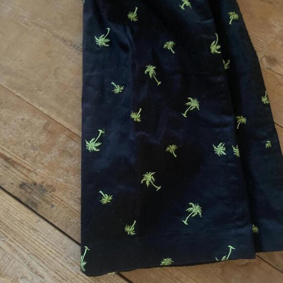 Women’s Black And Green Palm Tree Skirt Size 8 - Picture 4 of 5